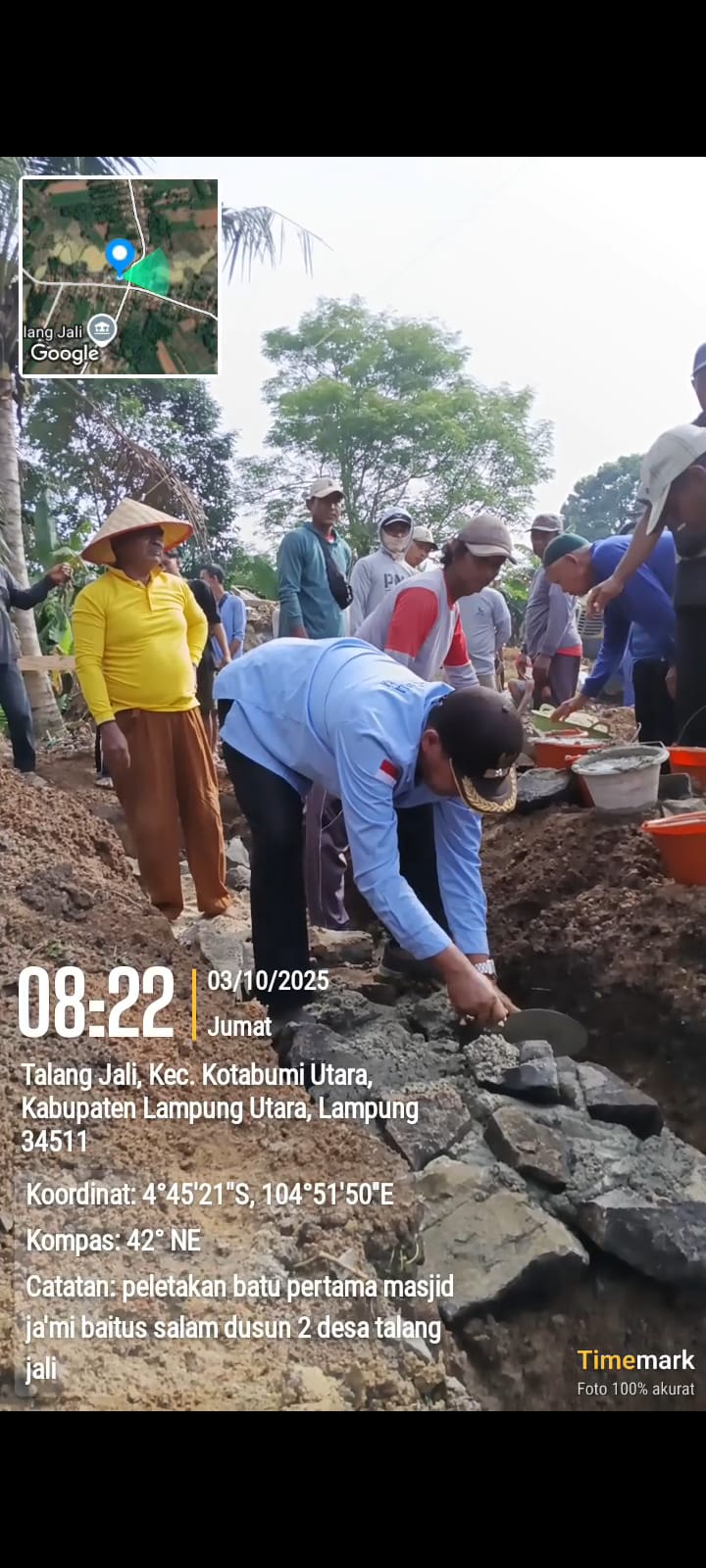 pembangunan Pondasi masjid ja'mi baitus salam
